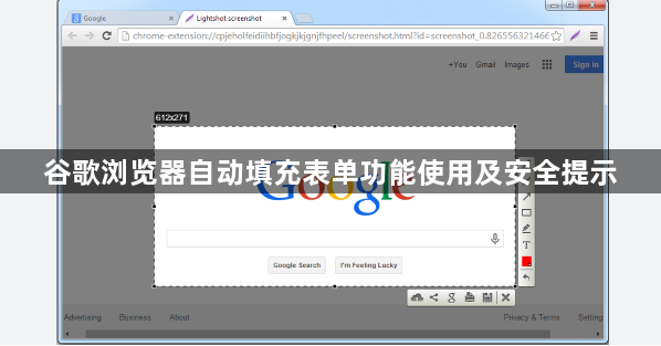 谷歌浏览器自动填充表单功能使用及安全提示1