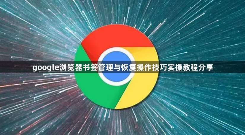 google浏览器书签管理与恢复操作技巧实操教程分享1