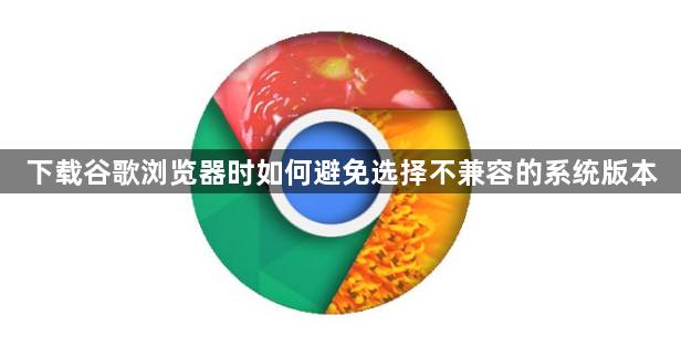 下载谷歌浏览器时如何避免选择不兼容的系统版本1