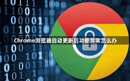 Chrome浏览器自动更新后功能异常怎么办1