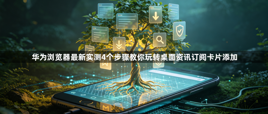 华为浏览器最新实测4个步骤教你玩转桌面资讯订阅卡片添加1