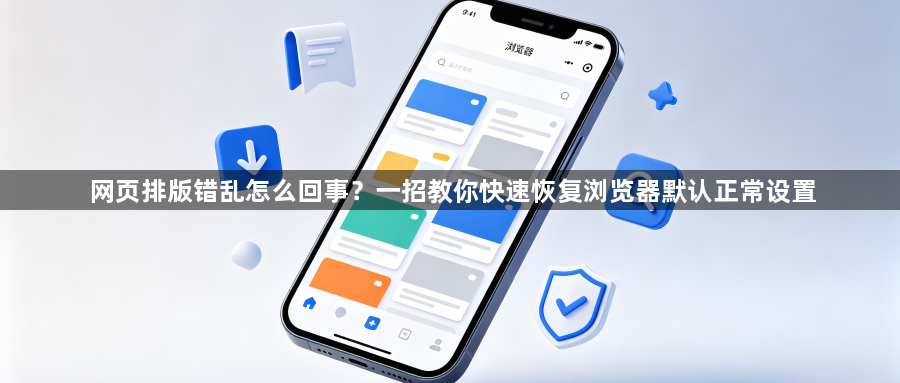 网页排版错乱怎么回事？一招教你快速恢复浏览器默认正常设置1