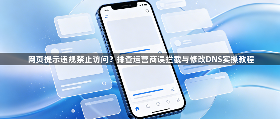 网页提示违规禁止访问?排查运营商误拦截与修改DNS实操教程1