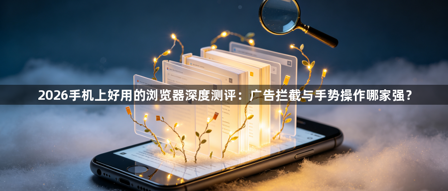 2026手机上好用的浏览器深度测评:广告拦截与手势操作哪家强?1