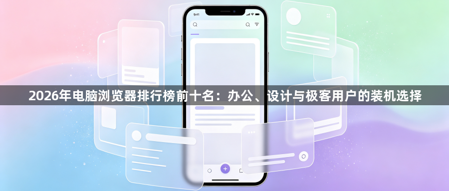 2026年电脑浏览器排行榜前十名:办公、设计与极客用户的装机选择1