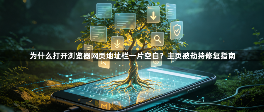 为什么打开浏览器网页地址栏一片空白?主页被劫持修复指南1