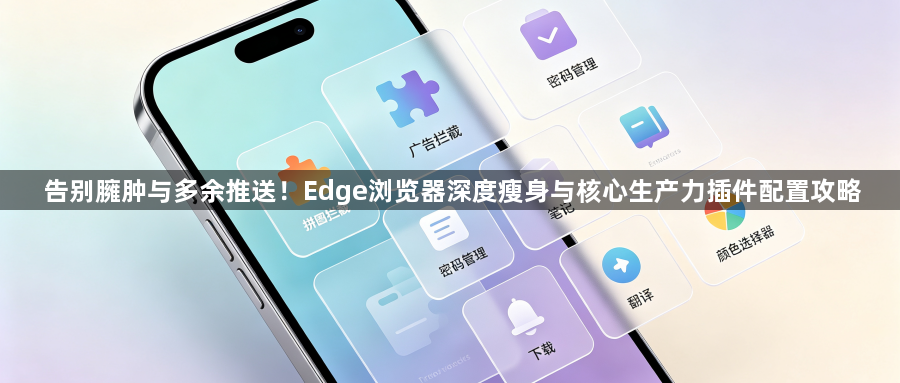 告别臃肿与多余推送!Edge浏览器深度瘦身与核心生产力插件配置攻略1