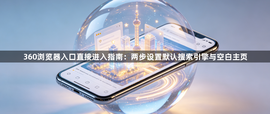 360浏览器入口直接进入指南：两步设置默认搜索引擎与空白主页1