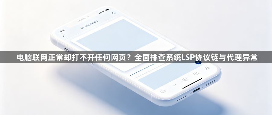 电脑联网正常却打不开任何网页？全面排查系统LSP协议链与代理异常1