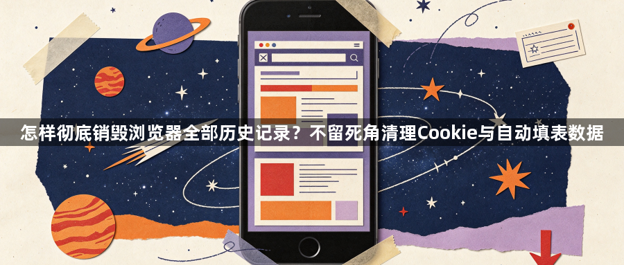 怎样彻底销毁浏览器全部历史记录？不留死角清理Cookie与自动填表数据1
