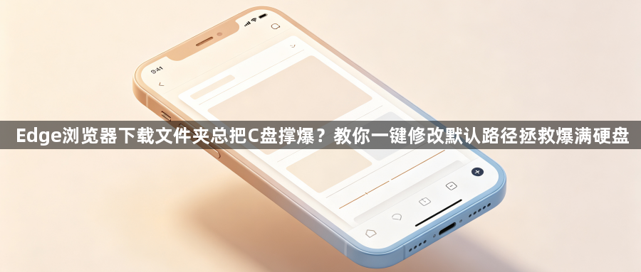 Edge浏览器下载文件夹总把C盘撑爆？教你一键修改默认路径拯救爆满硬盘1